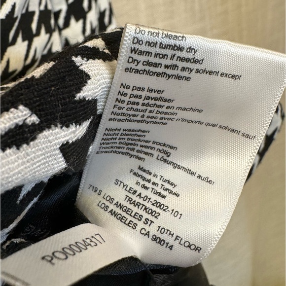 ANINE BING Maureen Blazer in Houndstooth Black & White Size Medium - Picture 13 of 14